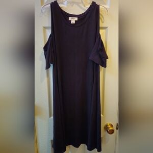 Style & Co. Black Cold Shoulder Dress - Size Large